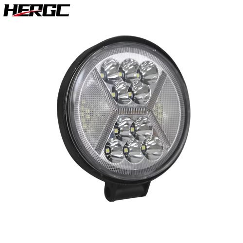 1-10.jpg HERGC 4'' 132W 3030Chips Car Round LED Work Light with Aperture Flashing Off-road Spotlight