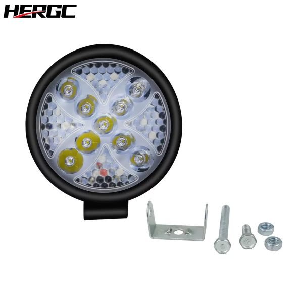 HERGC 4 Inch 27W Round Car Accessories Auto Lighting Systems Led Car Working Light Dual Two Colors Led Light