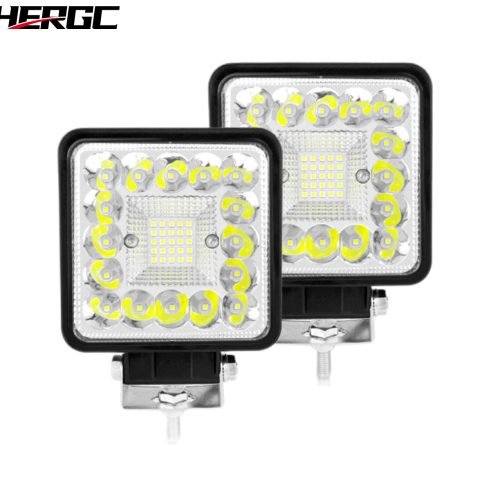 1-17.jpg HERGC 123W 4Inch Led Car Work Light Square White Or White Flash Off-road Vehicles Large Viewing Light