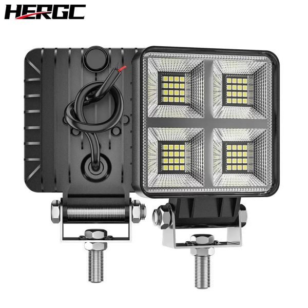 HERGC New 192W High Brightness Square 4Inch 64Led Chips Car Work Light Truck SUV Light