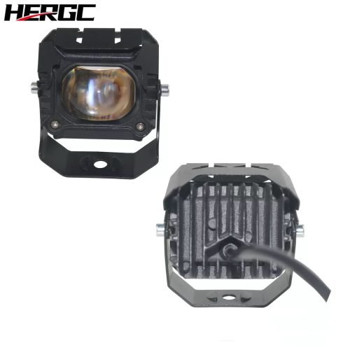1-21.jpg HERGC 18W Car Led Work Light 10-50V DC Led Fog Light Lens 3000K-6000K Yellow And White Double Color Motorcycle Truck