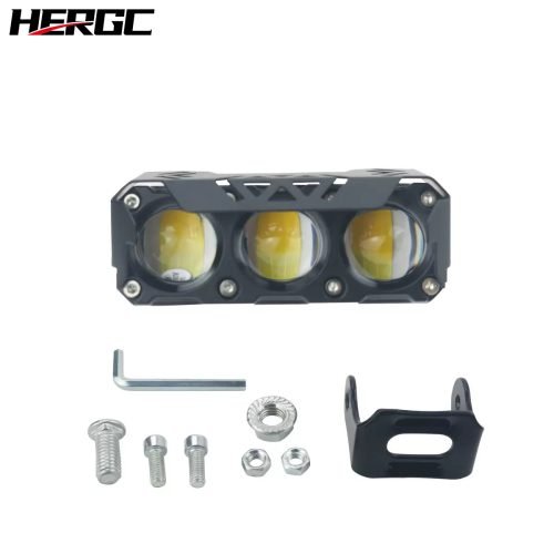 1-23.jpg HERGC 3Led 20W Car Led Work Light 3000K-6500K White And Yellow Tow Color Led Lamp10-50V DC Motorcycle Truck