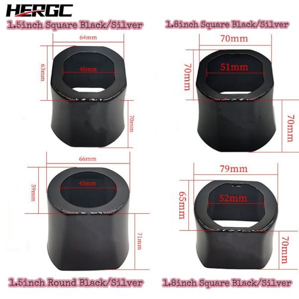 HERGC Bi Led Matrix Lens Projector 1.5Inch 1.8Inch Black Or Silver Auto Headlight Shroud Bixenon Mask Car Light Accessories