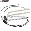 1-8.jpg HERGC L4 Car Warning Eagle Eye Daytime Running Lights 16smd White Amber Dual Color Turn Signal Flexible Lamp Strip Sequential DrI for Car