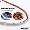1-9.jpg HERGC L3 Flexible Crystal Angel Tears Led Strip Light With Dual Color White DrI Amber Turn Signal Flowing Light Car Auto Front Headlamp