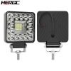 HERGC 123W 4Inch Led Car Work Light Square White Or White Flash Off-road Vehicles Large Viewing Light