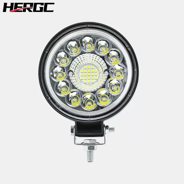 HERGC 99W Round Work Light 4Inch Led Car Fog Light White Waterproof 68 Truck SUV 10-50V DC