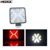 HERGC 48W White+Yellow Flash Double Color LED Light Work Flood for Off Road SUV Tractor ATV 3030SMD for Truck