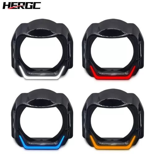 HERGC New Light Halo Rings Projector Lens Shourd Amber White/Yellow/RED/Blue 3'' Projector Shroud Cover