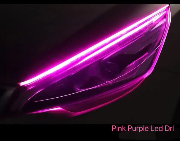 3-7.jpg HERGC L2 12V Dual Color Flexible LED DRL Stripes Versa Tucson City Models 2835 LED 30cm 45cm 60cm Flowing Turn DRL for Cars