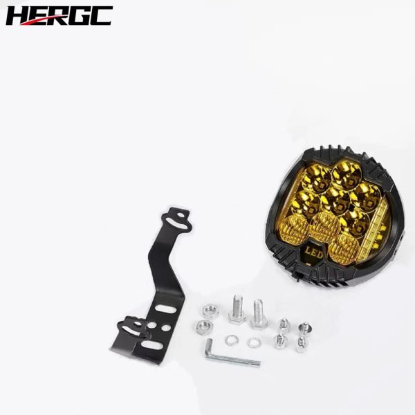 4-18.jpg HERGC 29-45W 5inch 7inch 9inch Led Car Work Light Round White And Yellow Flash Off-road Vehicles 10-50V DC THICK Or Thin
