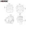 HERGC 18W Car Led Work Light 10-50V DC Led Fog Light Lens 3000K-6000K Yellow And White Double Color Motorcycle Truck