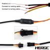 HERGC L5 30cm Soft Light Guide Dual Color White/Amber LED Tube Strip Lamp for DRL Daytime Running Lights Turn Signal Bulbs