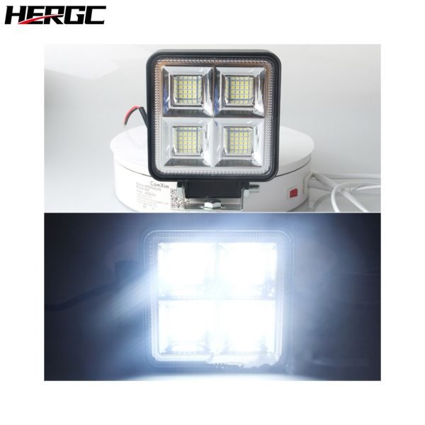 HERGC New 192W High Brightness Square 4Inch 64Led Chips Car Work Light Truck SUV Light