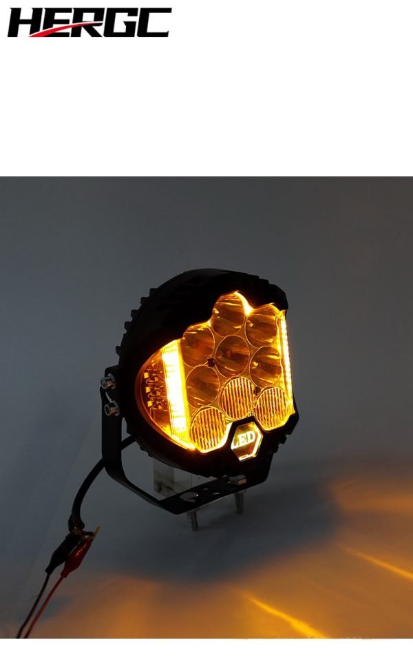 5-16.jpg HERGC 29-45W 5inch 7inch 9inch Led Car Work Light Round White And Yellow Flash Off-road Vehicles 10-50V DC THICK Or Thin