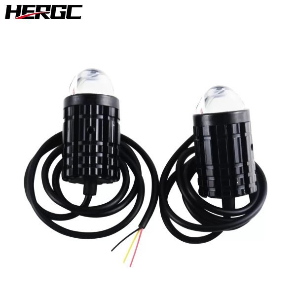 HERGC 12W 3570LED Chips Motorcycle Led Fog Work Light Car Light 3000K-6500K Double White And Yellow Waterproof