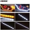5-5.jpg HERGC L3 Flexible Crystal Angel Tears Led Strip Light With Dual Color White DrI Amber Turn Signal Flowing Light Car Auto Front Headlamp