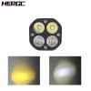 6-12.jpg HERGC 40W Motorcycles Square Led Work Light 3Inch Waterproof Off-road Vehicles White And Yellow Laser Light