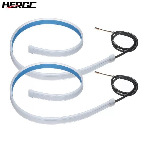 6-4.jpg HERGC L2 12V Dual Color Flexible LED DRL Stripes Versa Tucson City Models 2835 LED 30cm 45cm 60cm Flowing Turn DRL for Cars