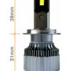 HERGC D3 66W H1/H3/H4/H7/H11/9005/9006/9012 LED Headlight Bulb Auto Headlight Bulbs Car Lighting System 12V/24V Car LED Headlight