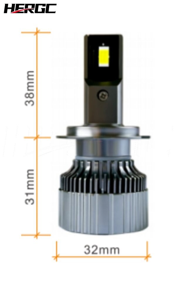 HERGC D3 66W H1/H3/H4/H7/H11/9005/9006/9012 LED Headlight Bulb Auto Headlight Bulbs Car Lighting System 12V/24V Car LED Headlight