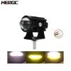 HERGC 12W 3570LED Chips Motorcycle Led Fog Work Light Car Light 3000K-6500K Double White And Yellow Waterproof