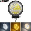 HERGC Two-color 36W Round Large Field of View Car Light, Suitable for Off-road Truck SUV Side Spotlight LED Headlight Work Light Lighting