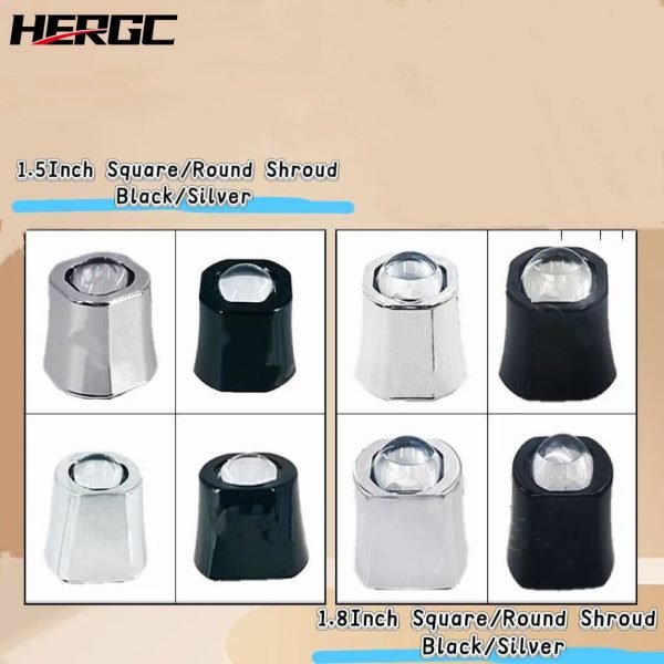 HERGC Bi Led Matrix Lens Projector 1.5Inch 1.8Inch Black Or Silver Auto Headlight Shroud Bixenon Mask Car Light Accessories