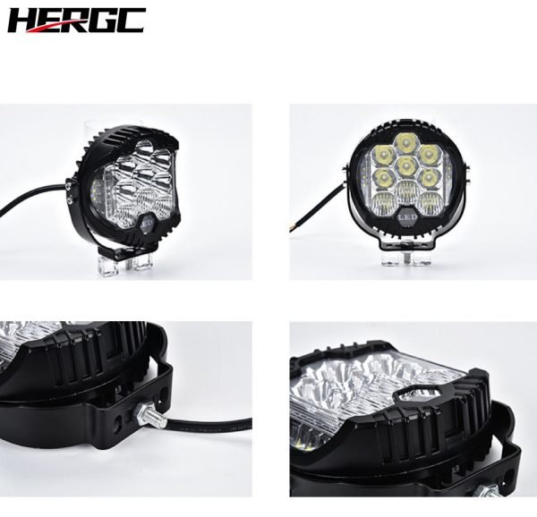 7-7.jpg HERGC 29-45W 5inch 7inch 9inch Led Car Work Light Round White And Yellow Flash Off-road Vehicles 10-50V DC THICK Or Thin