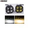 7-9.jpg HERGC 40W Motorcycles Square Led Work Light 3Inch Waterproof Off-road Vehicles White And Yellow Laser Light