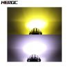 HERGC 12W 3570LED Chips Motorcycle Led Fog Work Light Car Light 3000K-6500K Double White And Yellow Waterproof