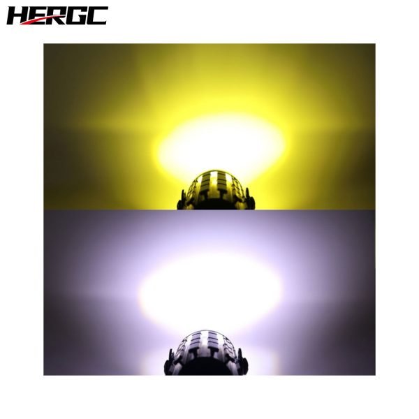 HERGC 12W 3570LED Chips Motorcycle Led Fog Work Light Car Light 3000K-6500K Double White And Yellow Waterproof