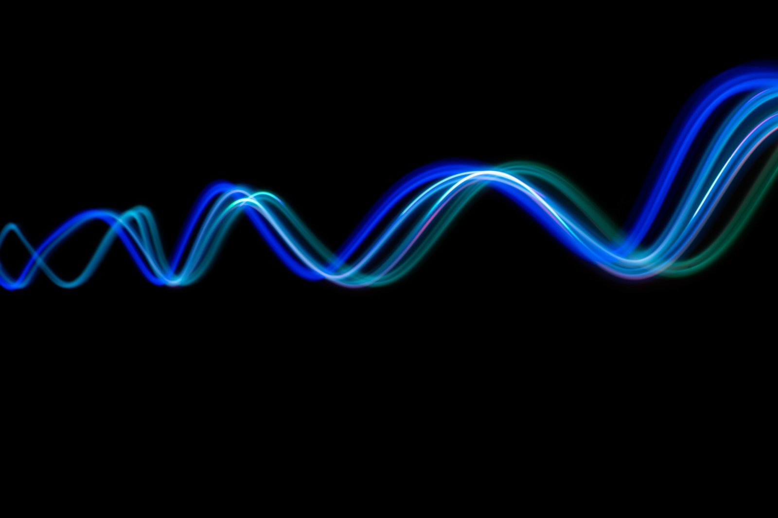 Abstract technology banner design. Digital neon lines on black background.