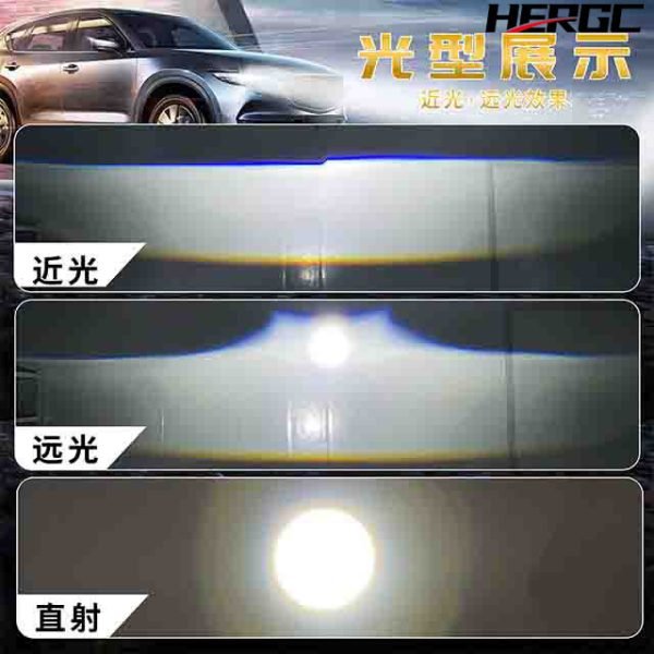HERGC S2 Two Reflectors Bi-Led Projector Lens 75W Headlight Automotive Double Laser Bi Led Projector Lens