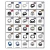 HERGC Light Halo Rings Projector Shroud guide integrated cover White/Red Blue and Yellow/Wrgb/2.5inch/3inch Shroud