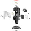 HERGC H4 Bi Led Headlight Lamp 6+1Chips Led 6500K high Beam 45W 5000Lux Bi Projector