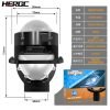 HERGC S5 3Inch Double Cup Bi Led Lens Projector 6+3Chips Led 9000Lux High Beam 60W 12V Projector