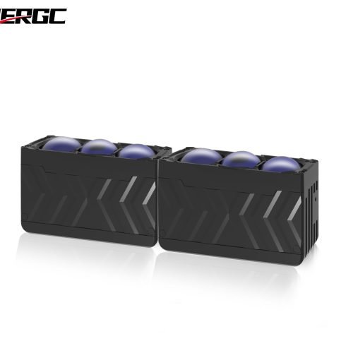 HERGC T8 3 Lens 95W Universal Motorcycle Fog Lights Projector Lens LED Headlight for Car Motorcycle Lighting Systems
